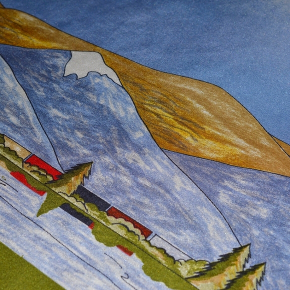 Vintage Silk Scarf by CANADIAN PACIFIC RAILWAY 1881 H MICHOL 1981 - Picture 5 of 10